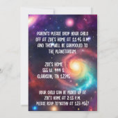 Galaxy Invitations de fête d'anniversaire (Dos)