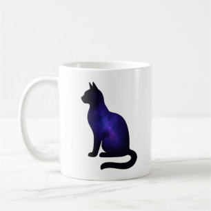Galaxy Kat Illustratie Kosmische Nevel Kat Liefh Koffiemok