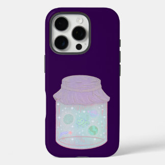 Galaxy Kat in een Pot | Kawaii Ruimtekat Kunst iPhone 16 Pro Hoesje