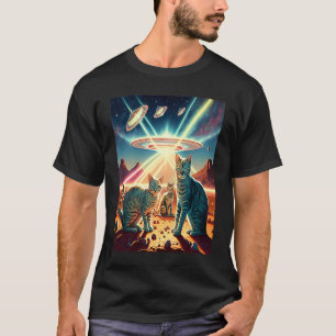 Galaxy Kittens Kat UFO Kat In De Ruimte 23 T-shirt