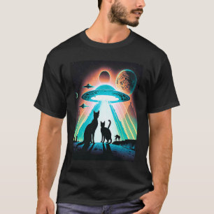 Galaxy Kittens Kat UFO Kat In De Ruimte 35 T-shirt