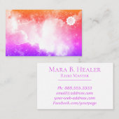 *~* Galaxy Lavender Pink Peach Nebula Universe Visitekaartje (Voorkant / Achterkant)