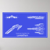 Galaxy Leviathan Blueprints Poster (Voorkant)