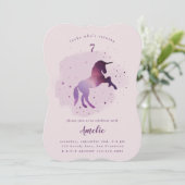 Galaxy licorne photo invitation (Debout devant)