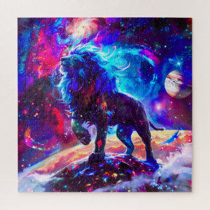 Galaxy Lion Blue Legpuzzel