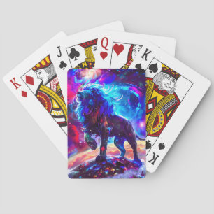 Galaxy Lion Blue Pokerkaarten