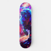 Galaxy Lion Blue Skateboard (Voorkant)
