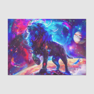 Galaxy Lion Blue Tissuepapier
