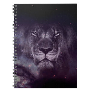 Galaxy Lion Face Art Wallpaper Notitieboek