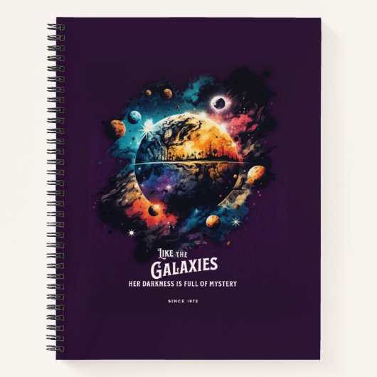 Galaxy Livre de notes moderne (Devant)