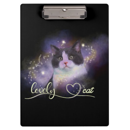 Galaxy Lovely Cat Klembord (Voorkant)