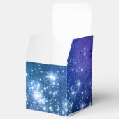 Galaxy Lovers Starry Space Blue Sky White Sparkles Bedankdoosjes (Geopend)