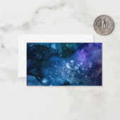 Galaxy Lovers Starry Space Blue Sky White Sparkles Notitiekaartje (Voorkant / Achterkant in situ)