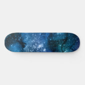 Galaxy Lovers Starry Space Blue Sky White Sparkles Skateboard (Horizontaal)