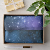 Galaxy Lovers Starry Space Blue Sky White Sparkles Tissuepapier (Geschenk)