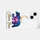 Galaxy Mama Bear & Cubs Moon Silhouette Case-Mate iPhone Case (Achterkant (horizontaal))