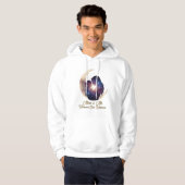 Galaxy Mama & Child Silhouette Moon Art Hoodie (Voorkant volledig)