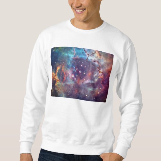 Galaxy Mannen Basic Sweatshirt (Voorkant)