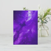 Galaxy met sterren in ruimteuitnodiging kaart (Staand voorkant)