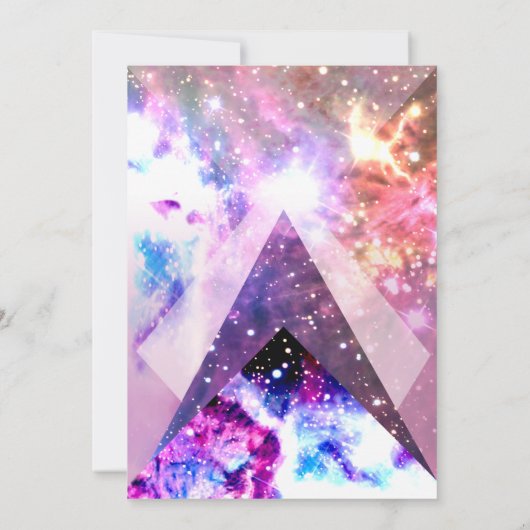 Galaxy Modern Space Hip Faire-part de mariage (Dos)