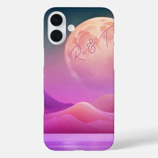 Galaxy Monogrammed Coque - Mate iPhone Cas (Verso)