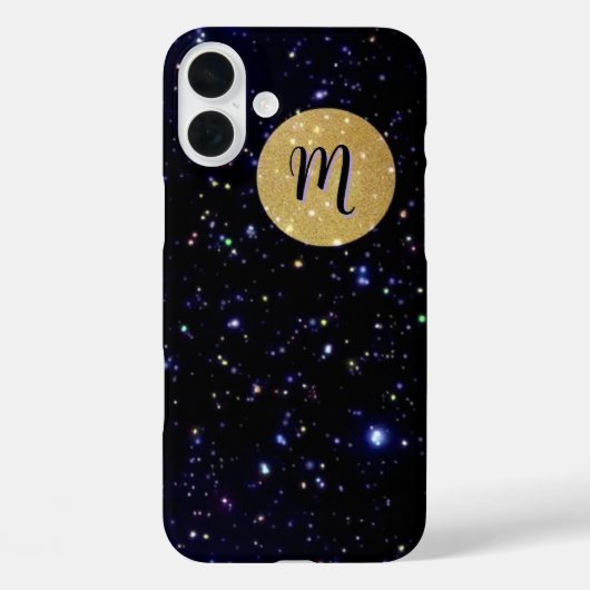 Galaxy Monogrammed Coque - Mate iPhone Cas (Verso)