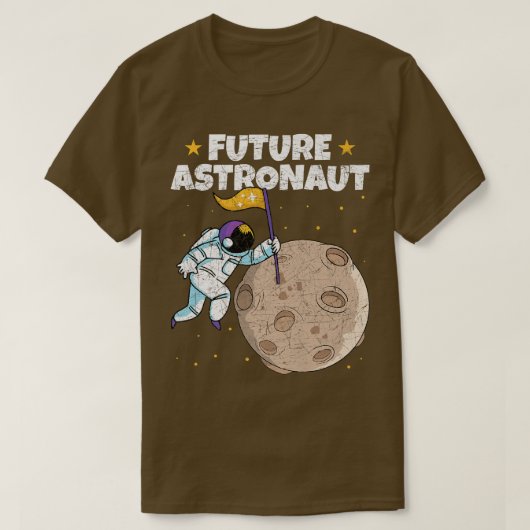 Galaxy Moon Landing Outer Space Science Future Ast T-shirt (Design voorkant)
