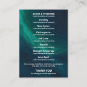 Galaxy Moon Moon Spell Kit Carte de visite (Dos)