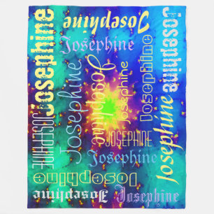 Galaxy Name Sunburst Supernova Stropdas-dye Fleece Deken