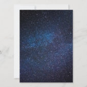 Galaxy Navy Blue Sky Sterrennacht Bruiloft Kaart (Achterkant)