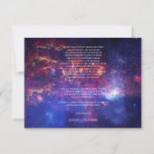 Galaxy Nebula Funeral Bereavement Hartelijk dank Bedankkaart (Achterkant)
