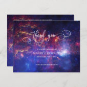 Galaxy Nebula Funeral Bereavement Hartelijk dank Bedankkaart (Voorkant / Achterkant)