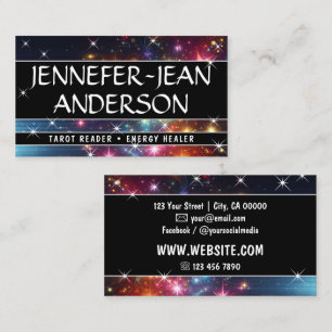 Galaxy Nebula Glitter Regen Sprankelende Sterren R Visitekaartje
