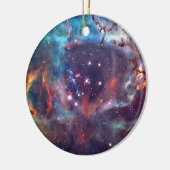 Galaxy Nebula ruimte afbeelding. Keramisch Ornament (Links)