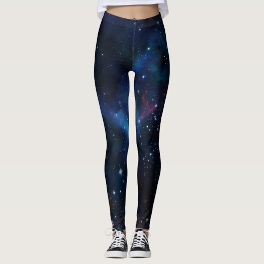 Galaxy Nebula Space Art Design Leggings (Voorkant)