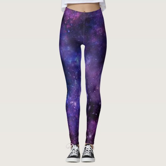 Galaxy Nebula Space-Theme Leggings (Voorkant)