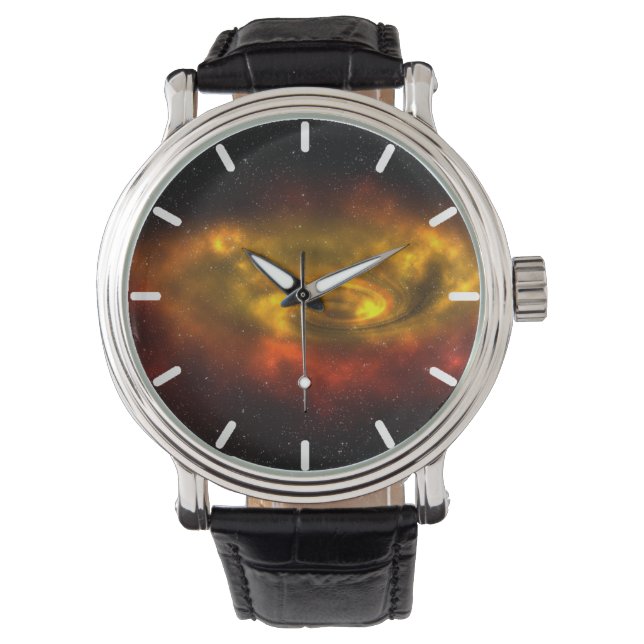 Galaxy Nebula Space Zonnestelsel Horloge (Voorkant)