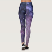 Galaxy Nebula Yoga Broek Ruimte Paarse Leggings (Achterkant)