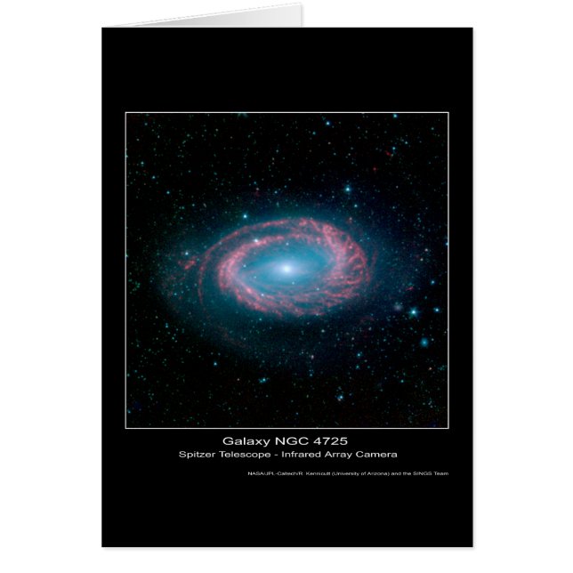 Galaxy NGC 4725 - Spitzer Space Telescope - Infrar (Voorkant)