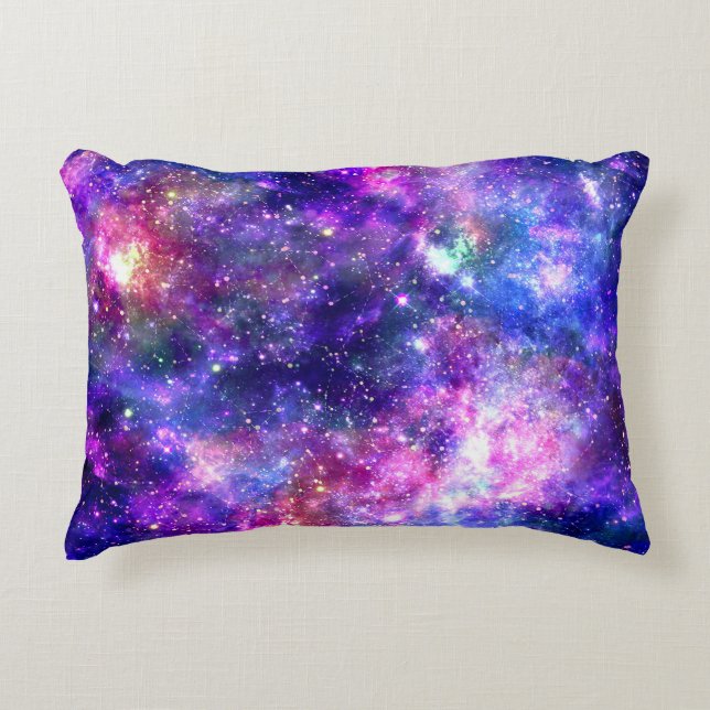 Galaxy Night Print Kosmisch Ontwerp Accent Kussen (Voorkant)