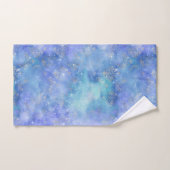 Galaxy Night Sky Abstract Paarse Blauw Bad Handdoek (Handdoek)