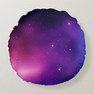 Galaxy Night Sky Nebula Patroon Sterren Astronomie Rond Kussen