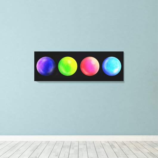 Galaxy Orb Quartet - Landschap Canvas Print (Insitu (Houten vloer))