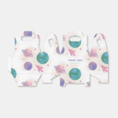 Galaxy Outer Space Girly Bedankt voor de verjaarda Bedankdoosjes (Uitgevouwen)