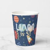 Galaxy Outer Space Kind is jarig Papieren Bekers (Achterkant)