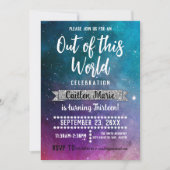 Galaxy Outer Space Tiener Verjaardag Kaart (Voorkant)