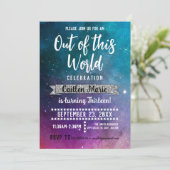 Galaxy Outer Space Tiener Verjaardag Kaart (Staand voorkant)