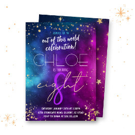 Galaxy Outer Space Uitnodiging voor verjaardag