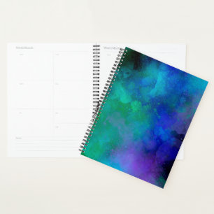 Galaxy Paint Splatt, effet vert bleu