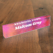 Galaxy Paint Splatter-effect Naambordje (Zijkant)